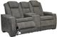 Signature Design by Ashley® Next-Gen DuraPella Two-tone Slate Power Reclining Loveseat with Console and Adjustable Headrest-0
