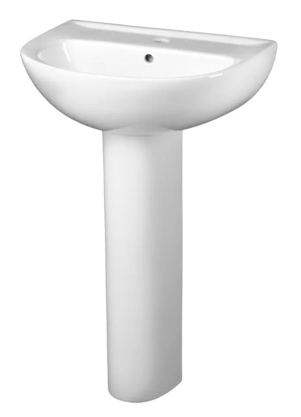 American Standard Evolution White 24" Pedestal Sink Top and Leg Combination Center Hole Only-1