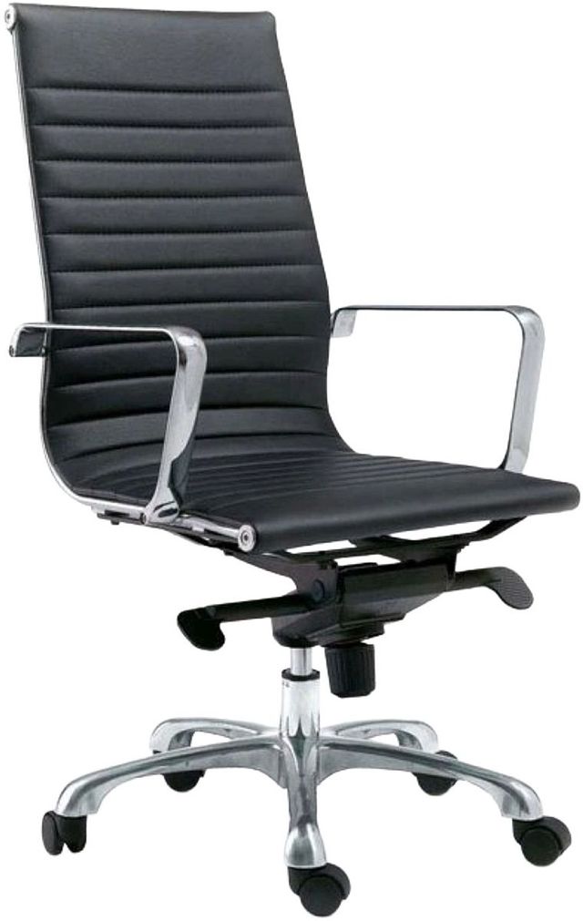 Moe's Home Collection Omega Black Swivel High Back Office Chair-0