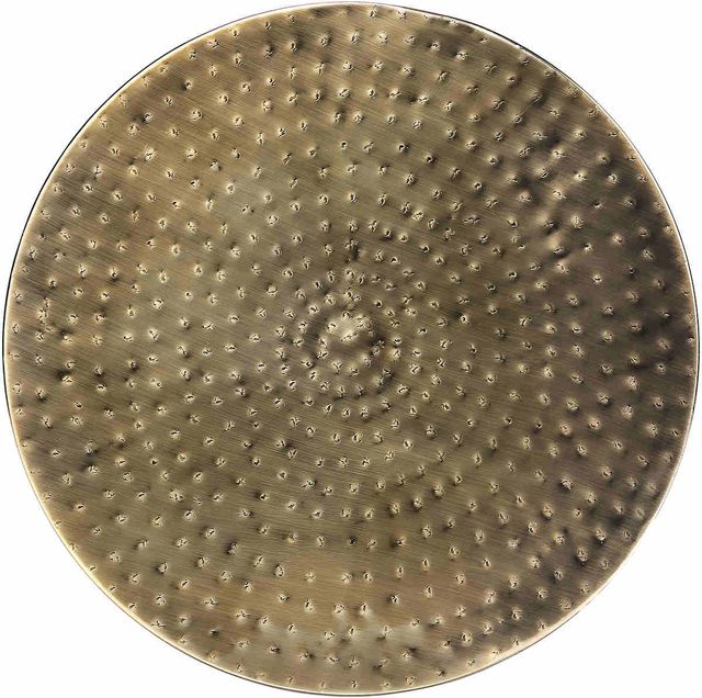 Monarch Specialties Inc. Gold Iron Hourglass Drum Table-2