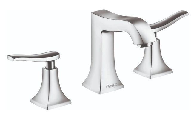 Hansgrohe Metris C Chrome Widespread Faucet 100 with Pop-Up Drain-0