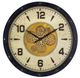 YHD Black/Gold Venetian Round Gear Clock-0