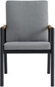 Armen Living Crown 2-Piece Dark Gray Dining Chairs-1
