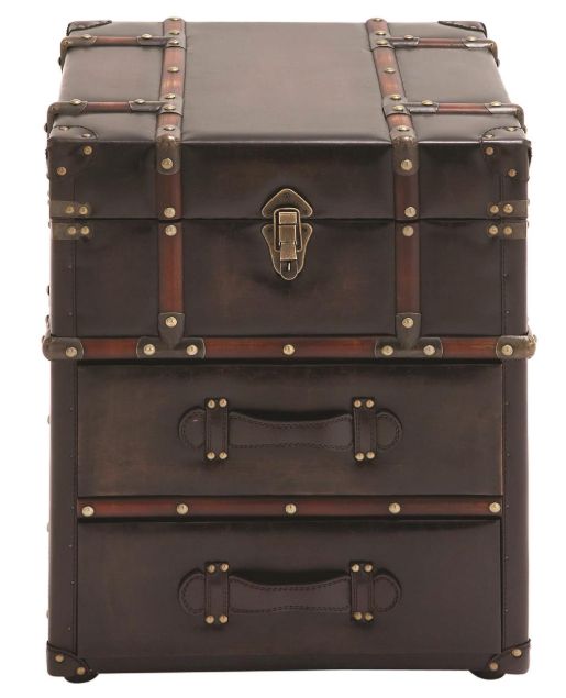 Deco Marche Dark Brown Accent Table-1