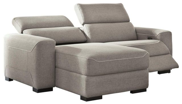 Signature Design by Ashley® Mabton 2-Piece Gray Power Reclining Left-Arm Facing Sectional and Chaise-0