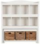 Sunny Designs™ Storage White Bookcase with Trundle Bench-2