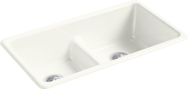 KOHLER® Iron/Tones® Dune Smart Divide® 33" Top/Undermount Double-Bowl Kitchen Sink-0