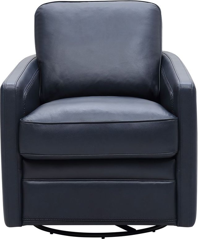 Leather Italia™ Georgetowne Turner Blue Swivel Glider Chair-0