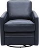 Leather Italia™ Georgetowne Turner Blue Swivel Glider Chair-0
