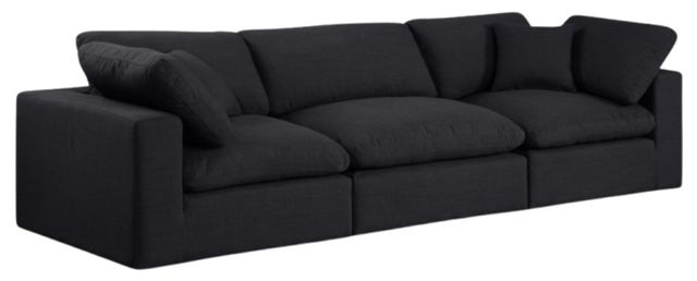 Meridian Furniture Comfy 3-Piece Black Modular Sofa-0