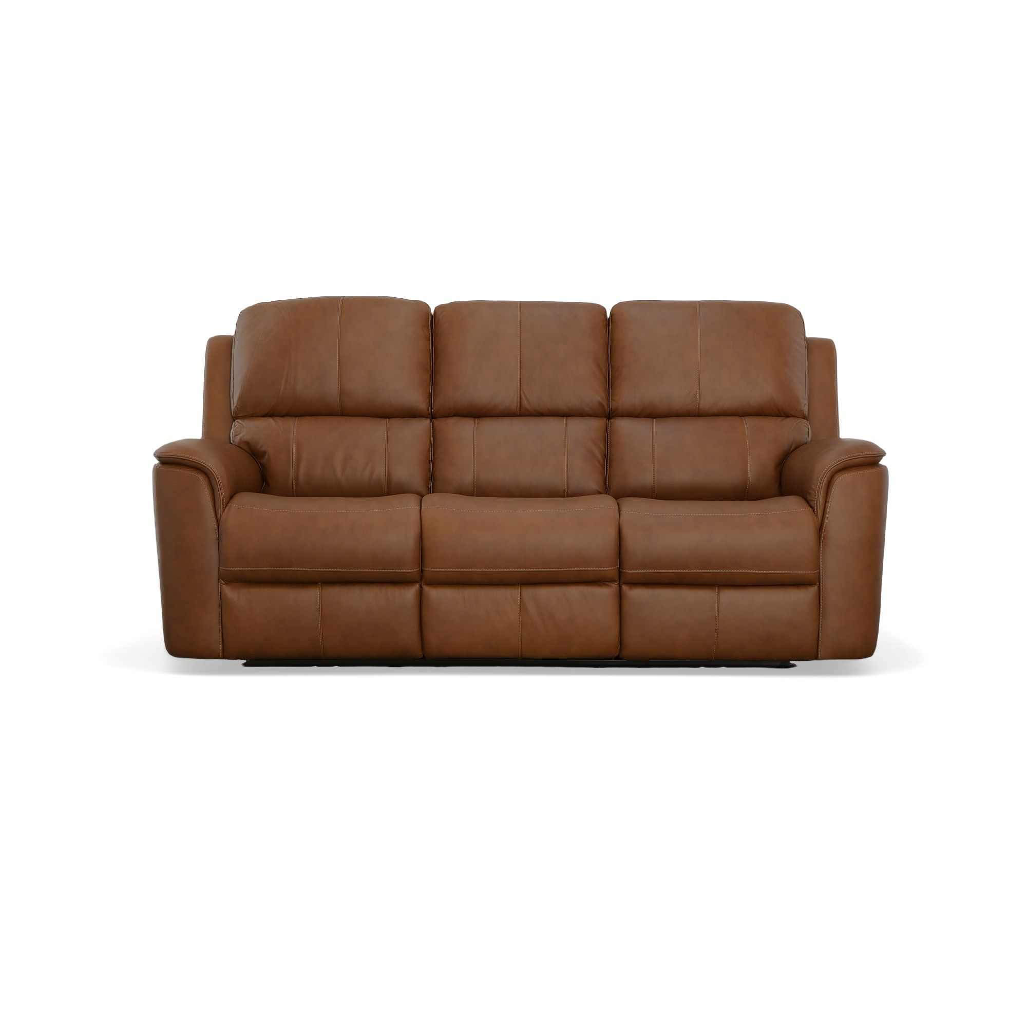 Flexsteel Henrick Triple Power Reclining Sofa with Drop Down Table