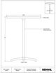 Renwil® Barker Natural White Side Table with Black Base-4