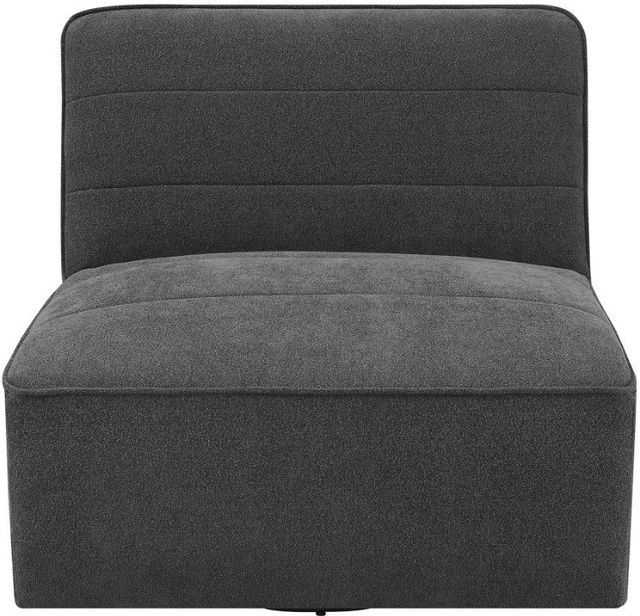 Coaster® Cobie Dark Charcoal Armless Swivel Chair-1