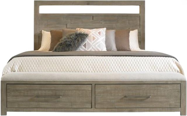 Riverside Furniture Intrigue Hazelwood California King LED Panel Storage Bed-1