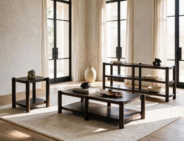 International Furniture Direct Liana Dark Brown Console Table-2