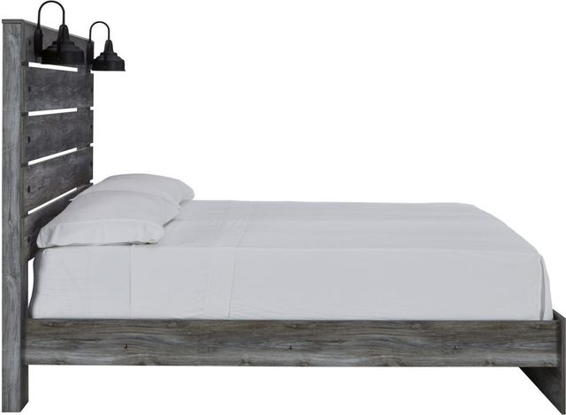 Signature Design by Ashley® Baystorm Gray King Panel Headboard with Sconce Lights-3