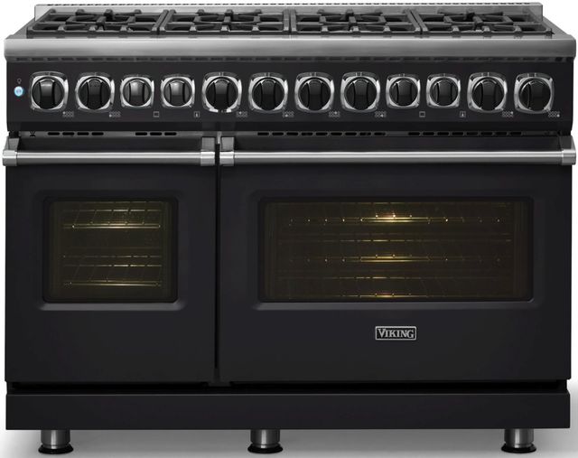 Viking® 7 Series 48'' Onyx Sealed Burner Pro Style Dual Fuel Range-2