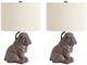 Crestview Collection Bulldog 2-Piece Brown Table Lamp Set-0