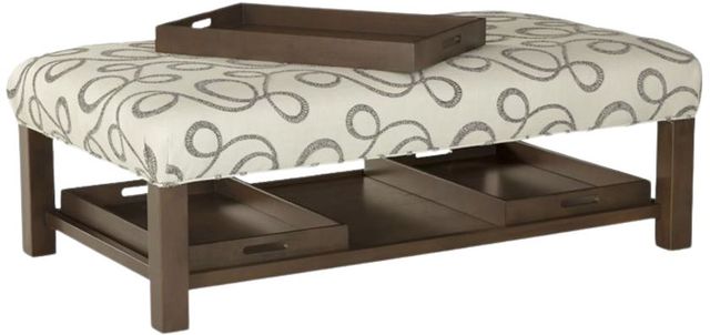 Paula Deen™ by Craftmaster® Customizable Ottoman with 3-Trays-2