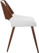Inspire™ Hudson White/Walnut Side Chair, Faux Leather-4