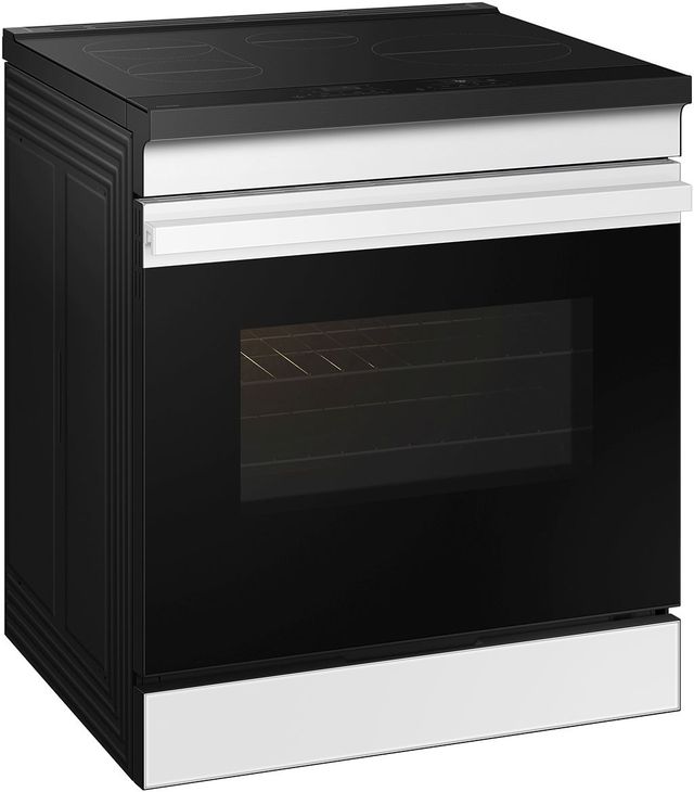 Samsung Bespoke 30" White Glass Slide-In Induction Range-2