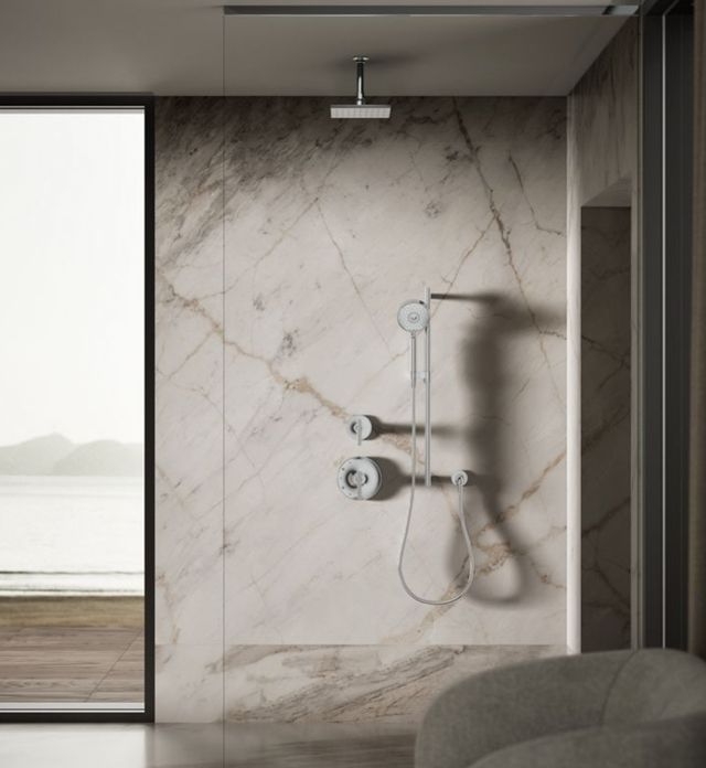 KOHLER® Contemporary Polished Chrome 2.5 GPM Square 8" Single-Function Rainhead-2