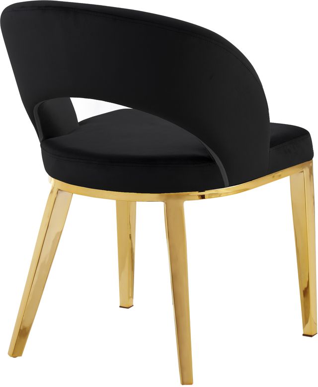 Meridian Furniture Roberto Black/Gold Velvet Dining Chair-2