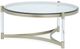 Magnussen Home® Silas Glass Top Round Cocktail Table with Platinum Acrylic Base-3