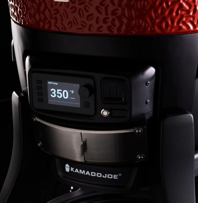 Kamado Joe® Konnected Joe™ 47" Red Freestanding Charcoal Grill-3
