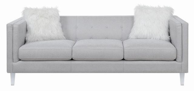 Coaster® Glacier 2-Piece Light Grey Living Room Set-2