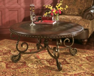 Signature Design by Ashley® Rafferty Dark Brown Round Coffee  Table-3