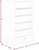 Elements International Jesse 3-Piece White Full Bedroom Set-4