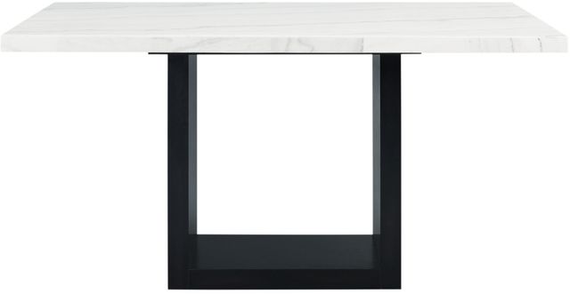 Elements International Valentino White Counter Dining Table with Black Base-1
