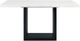 Elements International Valentino White Counter Dining Table with Black Base-1