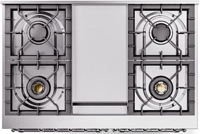 Ilve® Nostalgie II Series 40" Burgundy Pro Style Dual Fuel Range-2