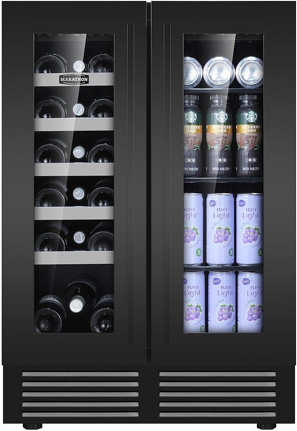 Marathon 24" Black Stainless Steel Built-In Beverage Center-3