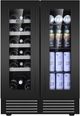 Marathon 24" Black Stainless Steel Built-In Beverage Center-3