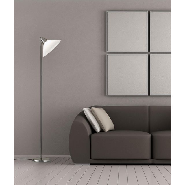 Adesso® Swivel Brushed Torchiere-1