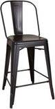 Liberty Furniture Vintage Series Black Back Counter Chair - Set of 2-0