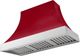 AGA Cascade 36" Piccadilly Red Wall Mounted Range Hood  with Polished Chrome Trim-0