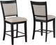 Crown Mark Fulton Black/Light Gray Counter Height Dining Side Chair-2