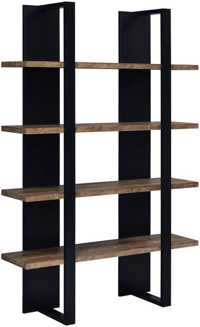 Coaster® Danbrook Black/Aged Walnut Bookcase-0
