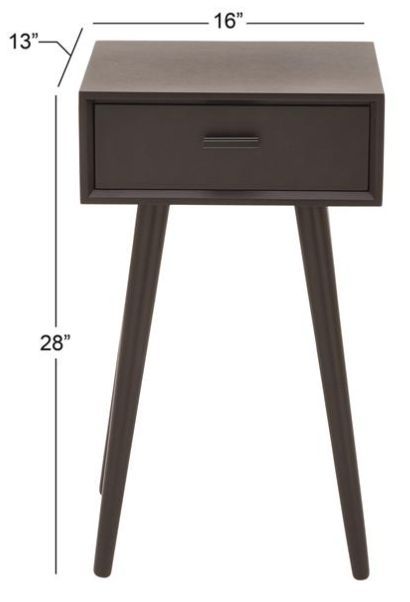 Deco Marche Black Rectangular Accent Table-2