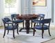 Steve Silver Co. Tournament Cherry/Navy Arm Chair with Casters-3