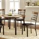 Furniture of America® Hailey Bronze/Natural Elm Round Dining Table-1