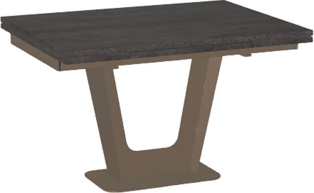 Amisco Customizable Amelia 72" Rectangular Extendable Table with 1" Thermo Fused Laminate Top and 2 Leaves-0