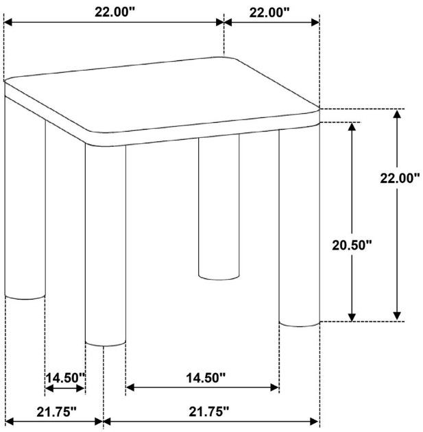 Coaster® Castlewood Washed Oak Side Table-1