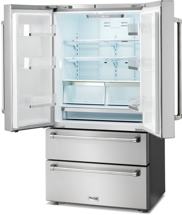 Thor Kitchen® Professional 36" 22.5 Cu. Ft. Stainless Steel Counter Depth French Door Refrigerator-3