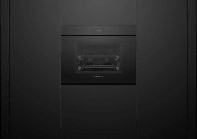Fisher & Paykel Series 11 Minimal 30" Black Glass Combination Steam Oven-2