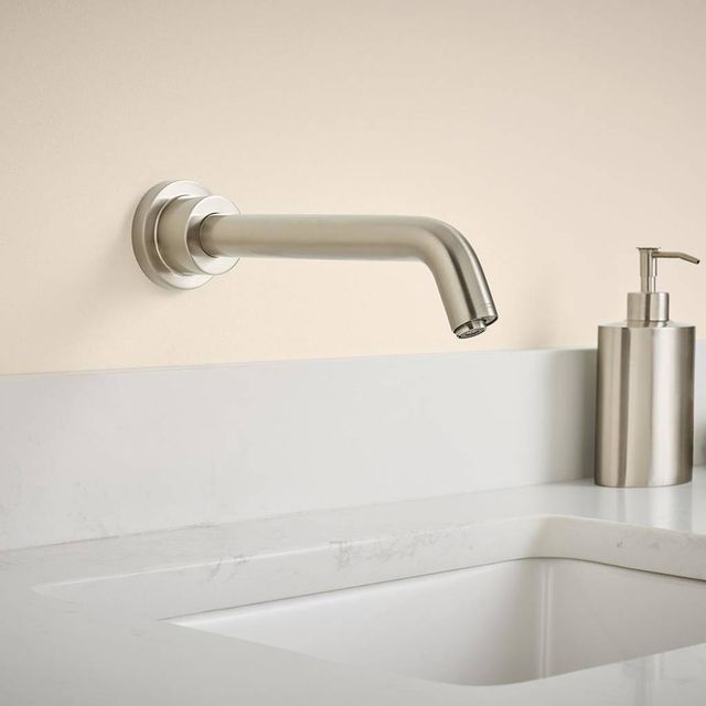 American Standard Serin® Brushed Nickel Wall-Mount Commercial Bathroom Faucet-2